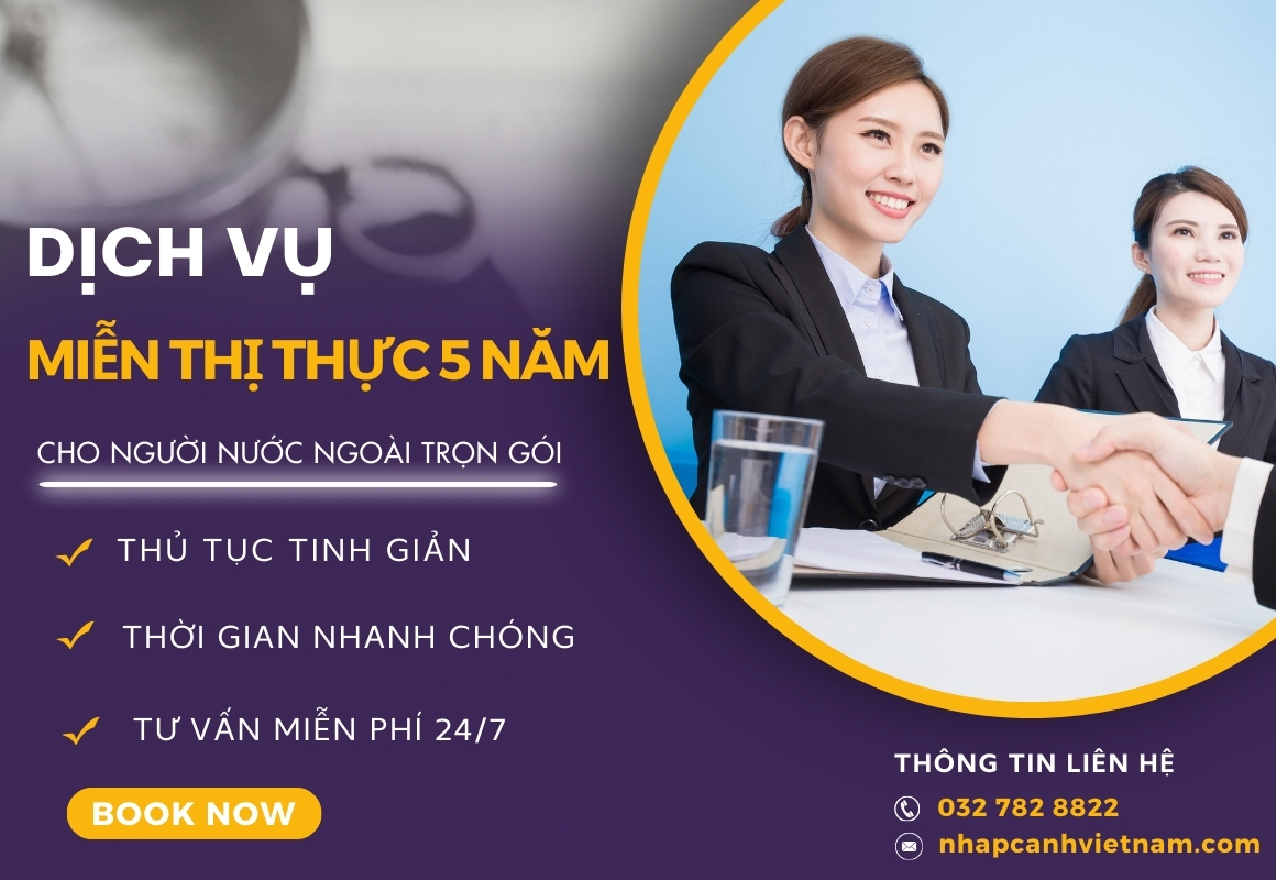 Dịch vụ làm miễn thị thực 5 năm cho người nước ngoài