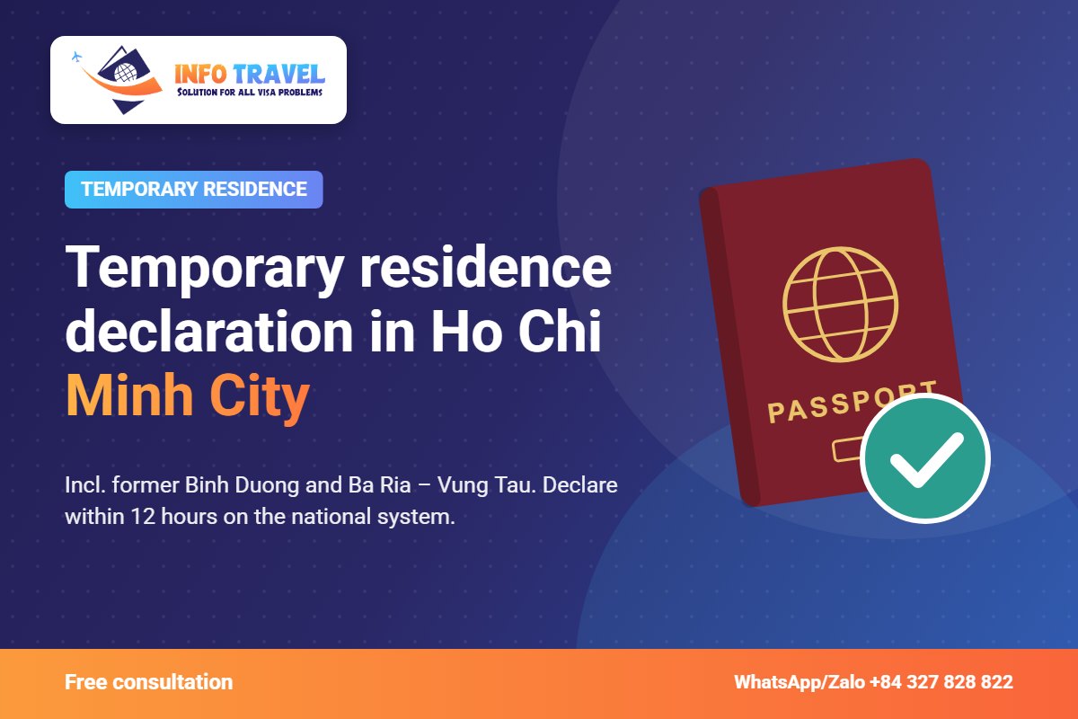 Temporary residence declaration for foreigners in Ho Chi Minh City – Info Travel